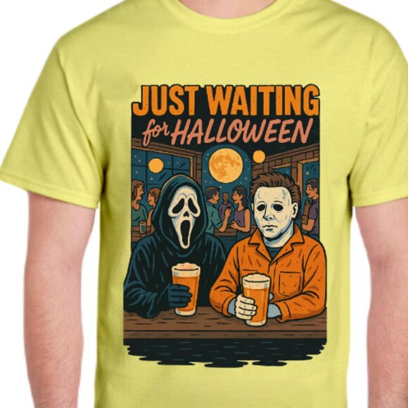 Just Waiting for Halloween Horror Shirt - Picture 4 of 6